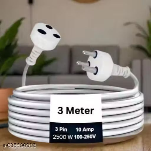 PowerFlex 3M Extension Cord | 3 Pin 10 Amp | Heavy Duty Copper Wire | Multipurpose for Home, Office & Kitchen Appliances