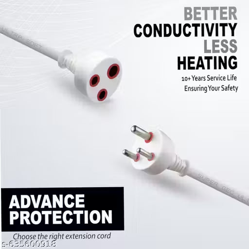 PowerFlex 3M Extension Cord | 3 Pin 10 Amp | Heavy Duty Copper Wire | Multipurpose for Home, Office & Kitchen Appliances